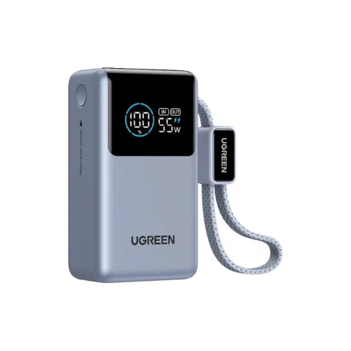 Ugreen PB727 (75701B) Nexode 10000mAh 55W Power Bank with Built-in Cable