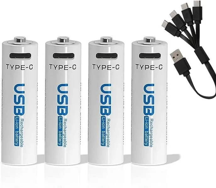 AiVR USB Rechargeable 900mWh AAA Battery 4pc