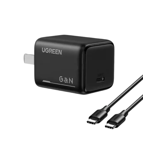 Ugreen X517 (75957) 25W GaN USB-C Black Charger / Charging Adapter with 1 Meter Charging Cable (US)