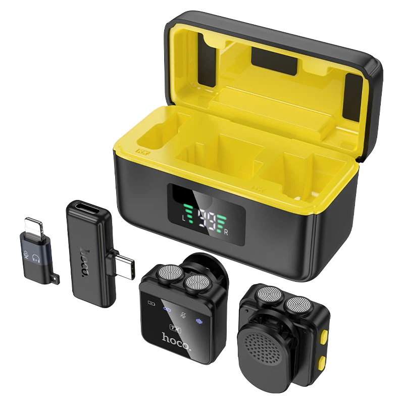 Hoco L17 Wireless Dual Magnetic Lapel Microphone for iP/Type-C