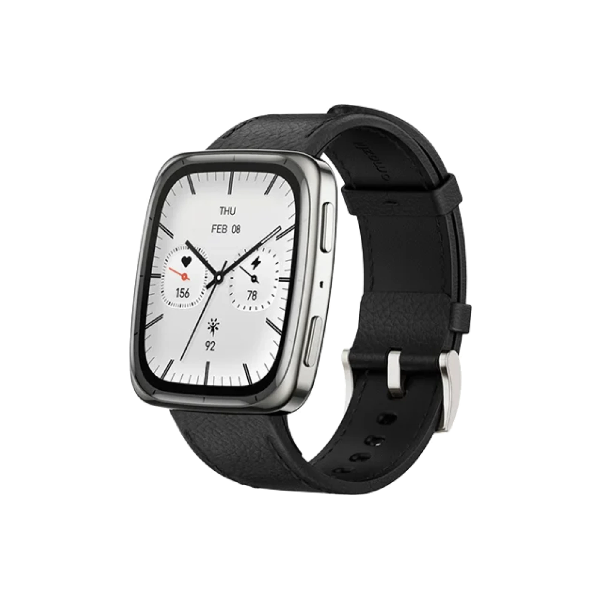 Amazfit Active 2 (Square) Premium Version Amoled GPS Bluetooth Calling Smart Watch with Leather + Silicone Strap