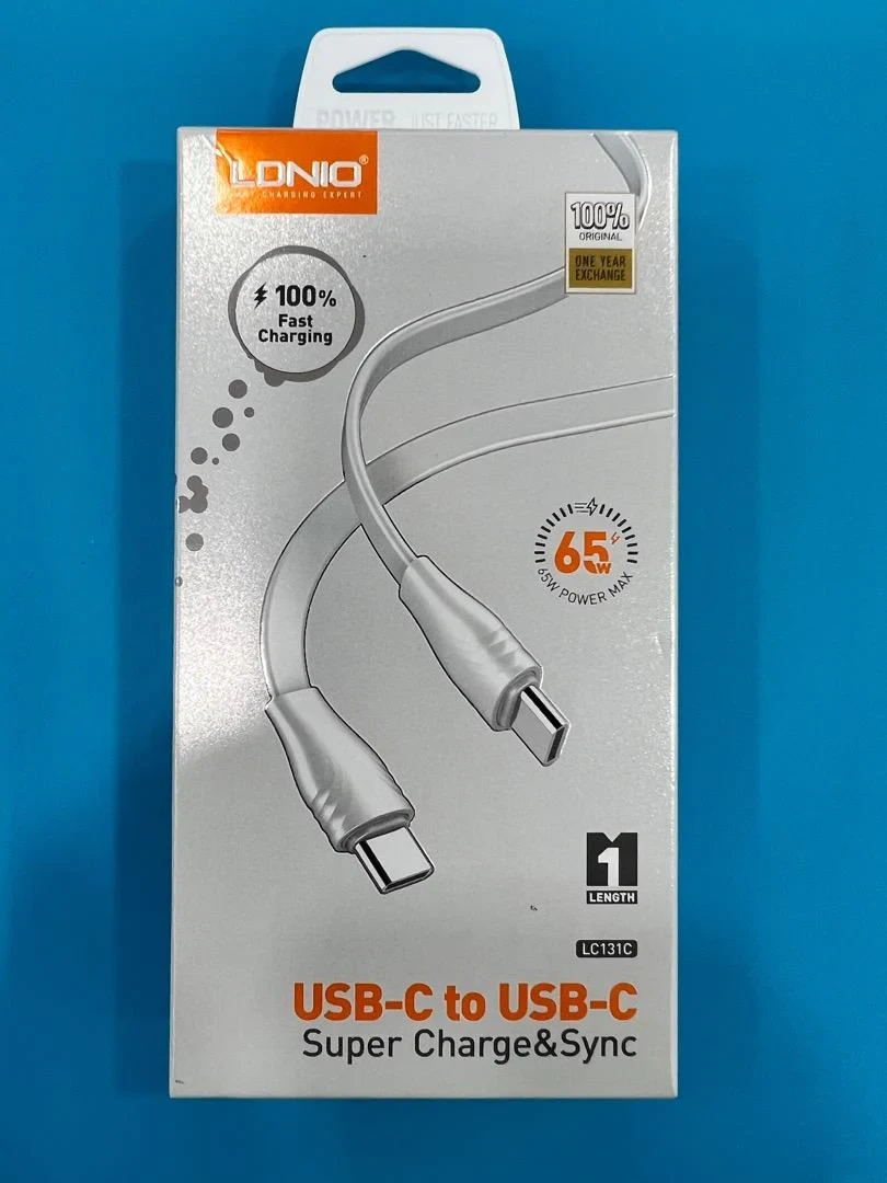 Ldnio LC131C USB-C TO USB-C 65W Fast Charging Data Cable 1M