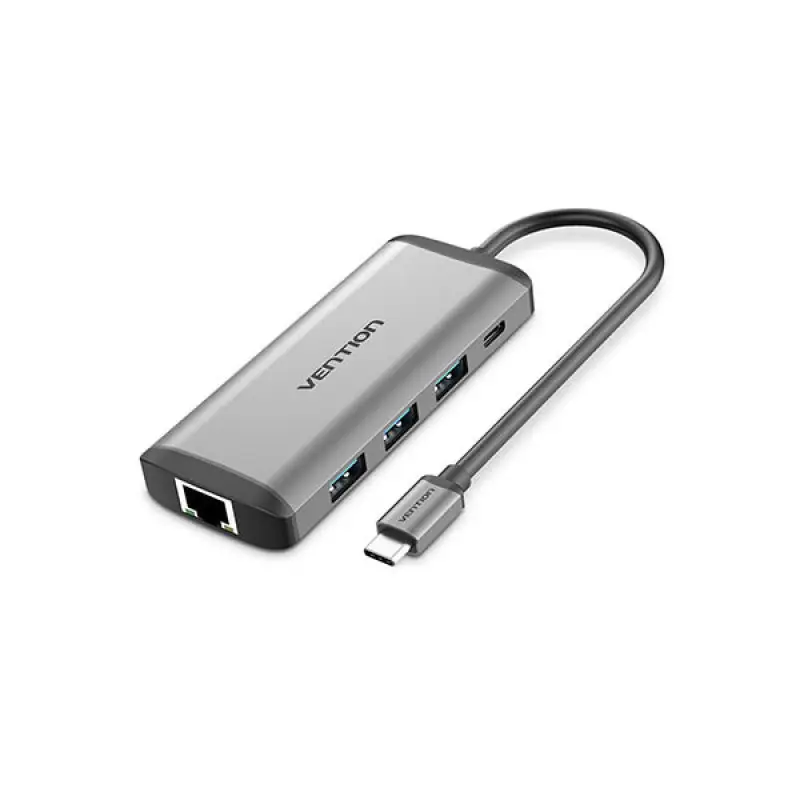 Vention CNDHB Type-C to HDMI/USB3.0*3/RJ45/TF/SD/PD Converter