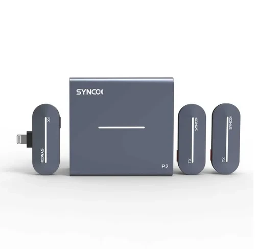 Synco P2L Miniature 2-Person Digital Wireless Microphone System with Lightning Connector for iPhone