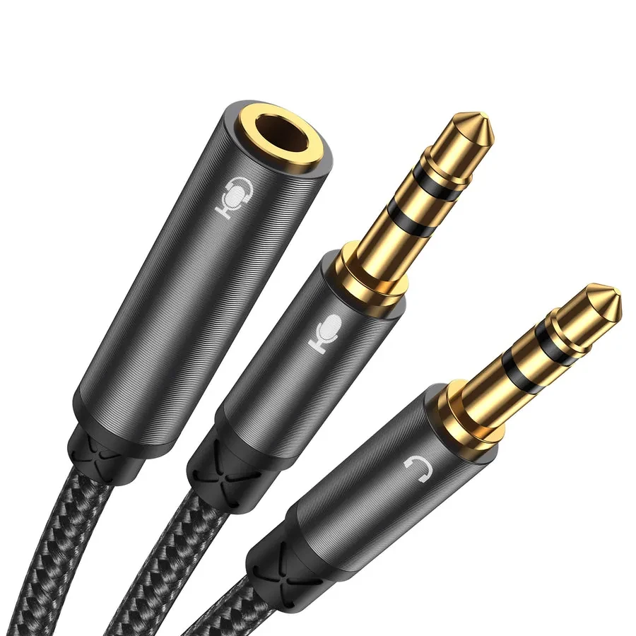 Joyroom SY-A05 Headphone Female To 2-Male Y-Splitter Audio Cable 0.2m