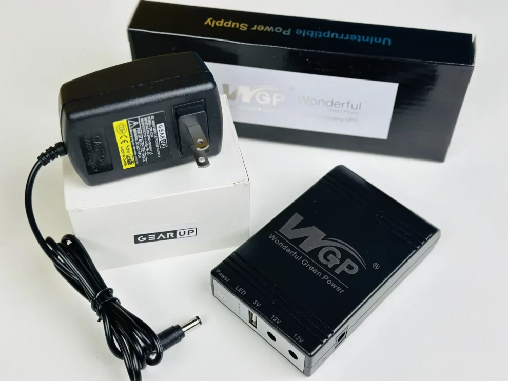 WGP Mini UPS (8800mAh) 5V/12V/12V With GearUP 12V/3A Adapter - Backup up to 8 Hours