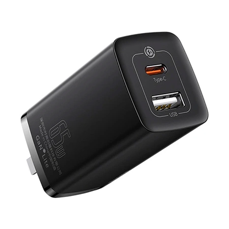 Baseus GaN2 lite Fast Charger C+U 65W CN (SUPER VOOC)