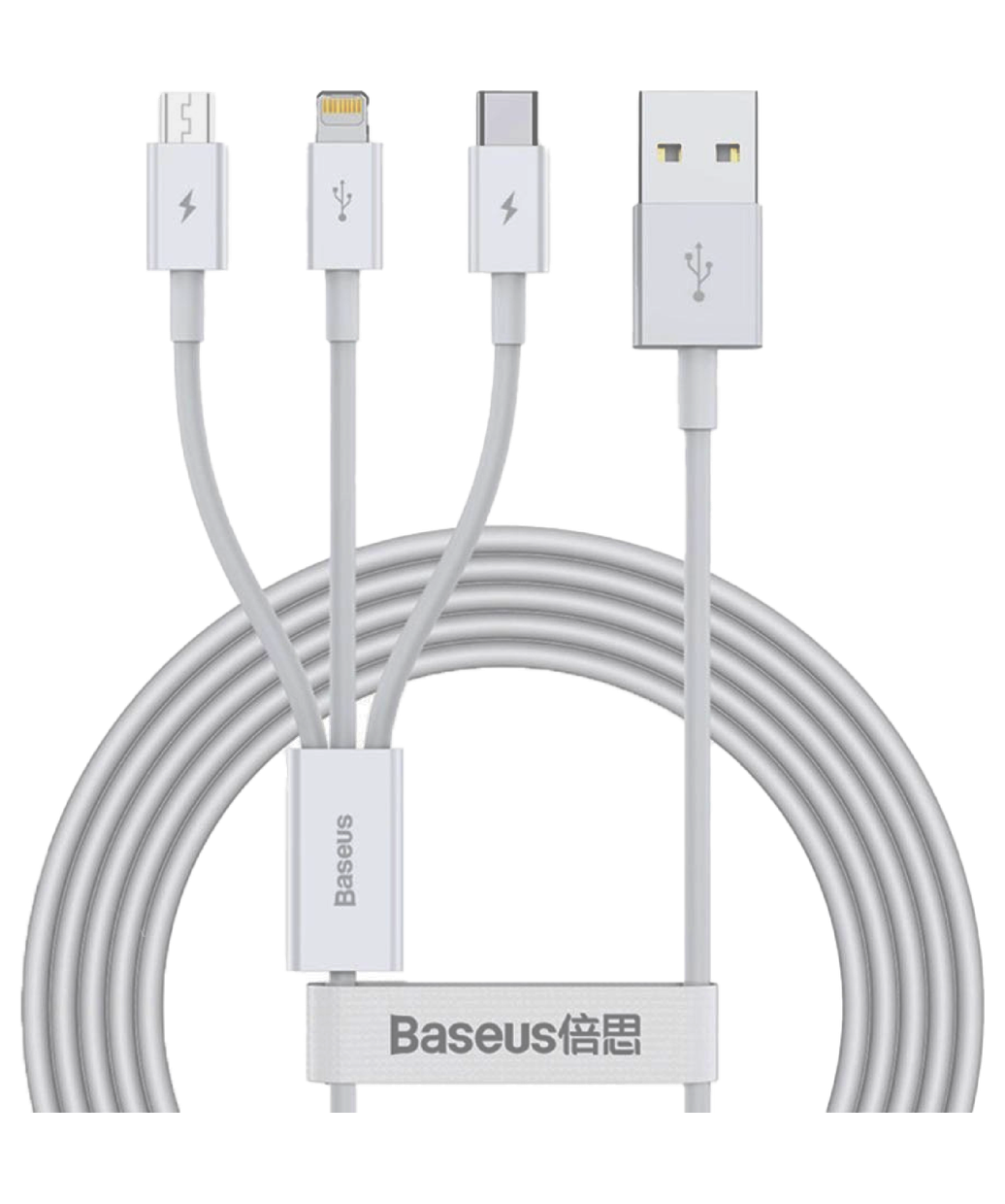 Baseus Superior Series 3 in 1 USB to Micro + Lightning + Type-C Fast Charging Cable