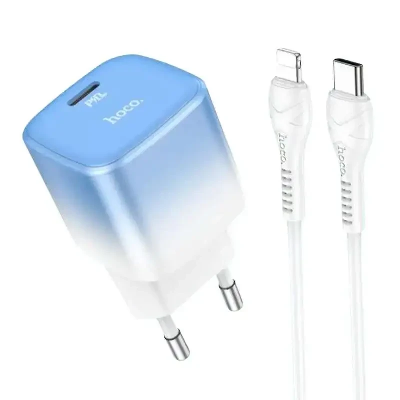 Hoco C101A 20W PD Charger with Type-C to Lightning Cable