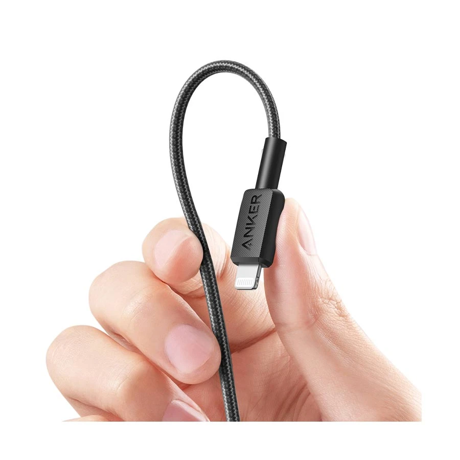 Anker 322 USB Type-C Male to Lightning Male, 1.8 Meter, Black Charging Cable #A81B6H11 Thumbnail