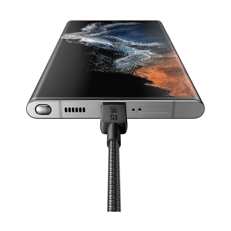 Anker 322 USB Type-C Male to Male, 1.8 Meter, Black Charging & Data Cable #A81F6H11 Thumbnail