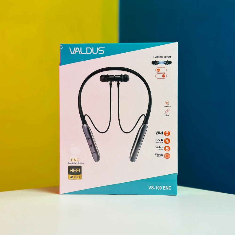Valdus VS-100 ENC Neckband with Vibration & Magnetic On/Off