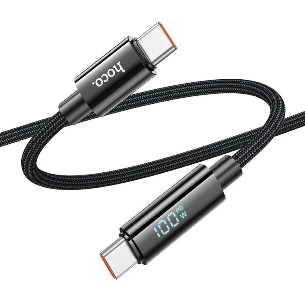 Hoco U125 Benefit 100W Charging Data Cable With Display Type-C To Type-C