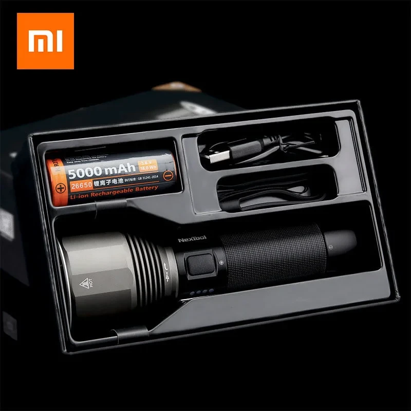 Xiaomi NexTool 2000lm 380m IPX7 Waterproof Rechargeable LED Flashlight