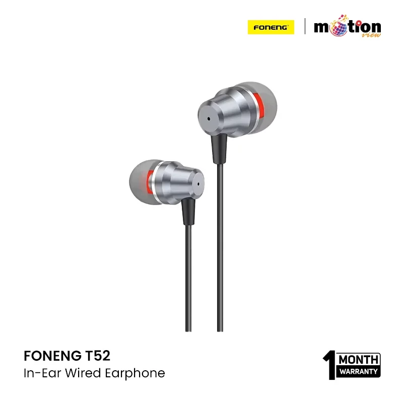 Foneng T52 Angled In-Ear Wired Earphone
