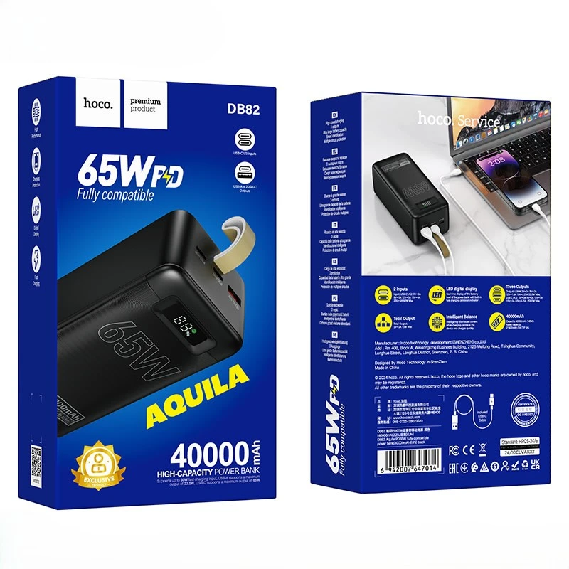 Hoco DB82 65W PD 40000mAh Power Bank