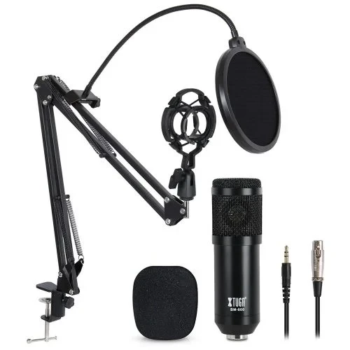 Xtuga BM800 Professional Condenser Microphone Kit for Broadcasting & Studio Recording