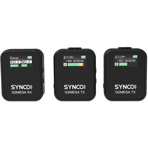 Synco WAir-G2-A2 MEGA Ultracompact 2-Person Wireless Microphone System for Camera & Smartphone (2.4 GHz)