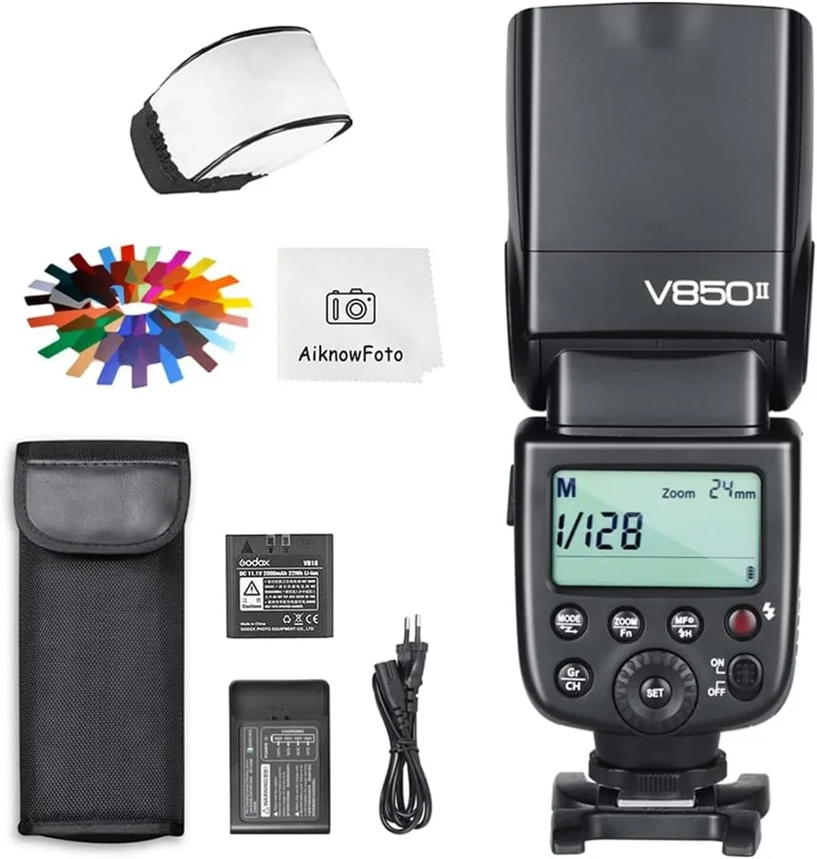 Godox V850II GN60 2.4G High-Speed Sync Camera Flash with 1/8000s Sync Speed