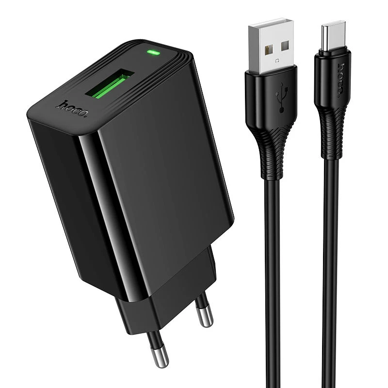 Hoco CS92A Leader 18W Charging Adapter with Type-C Cable