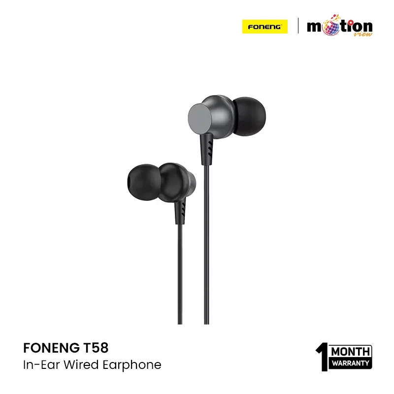 Foneng T58 Angled In-Ear Wired Earphone