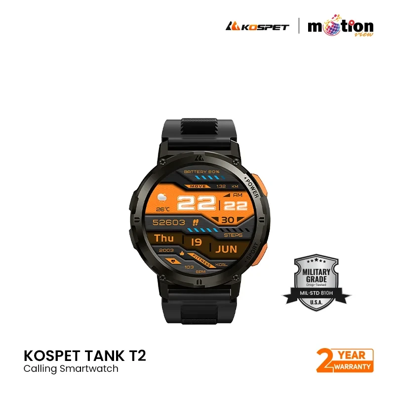 Kospet Tank T2 Calling Rugged Smartwatch