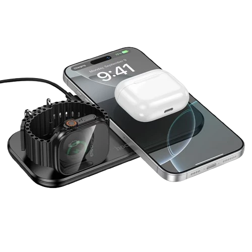 Hoco CW65 15W North 3-in-1 Wireless Fast Charger