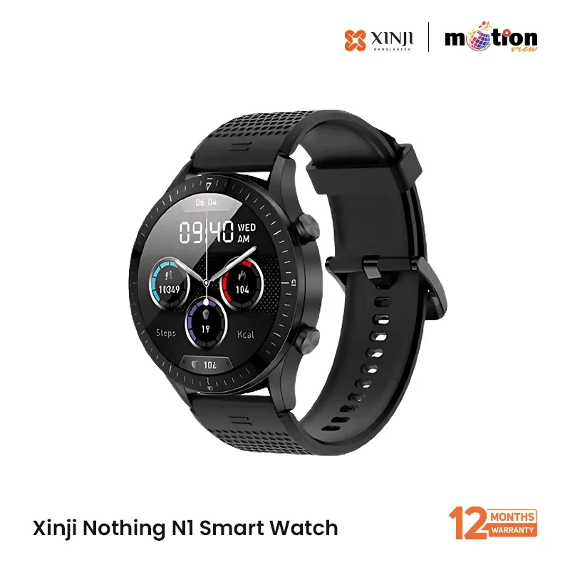 Xinji NOTHING 2 Calling Smart Watch With 1.32 Inch HD Amoled Display -  Black : Xinji