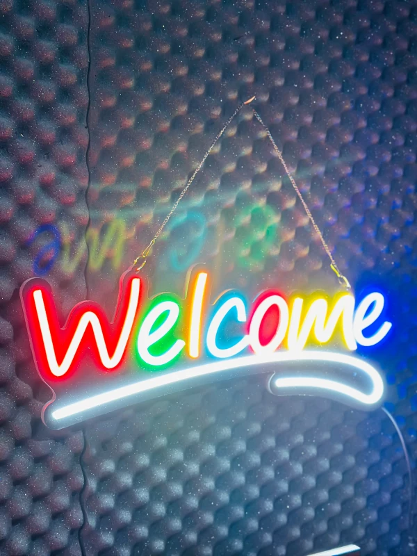 GearUP Welcome10 Neon Sign For Greetings at Shop, Restaurant, Pharmacy, Cafe